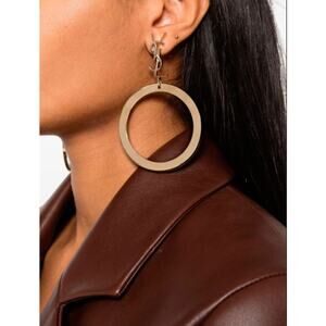 Saint Laurent YSL CASSANDRE pendant hoop earrings in metal